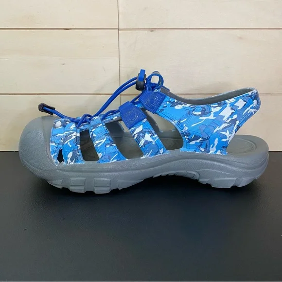 Keen Newport Foamies Waterproof Sandals Kid's Youth Size 4 Shoes Blue Grey - Picture 2 of 11